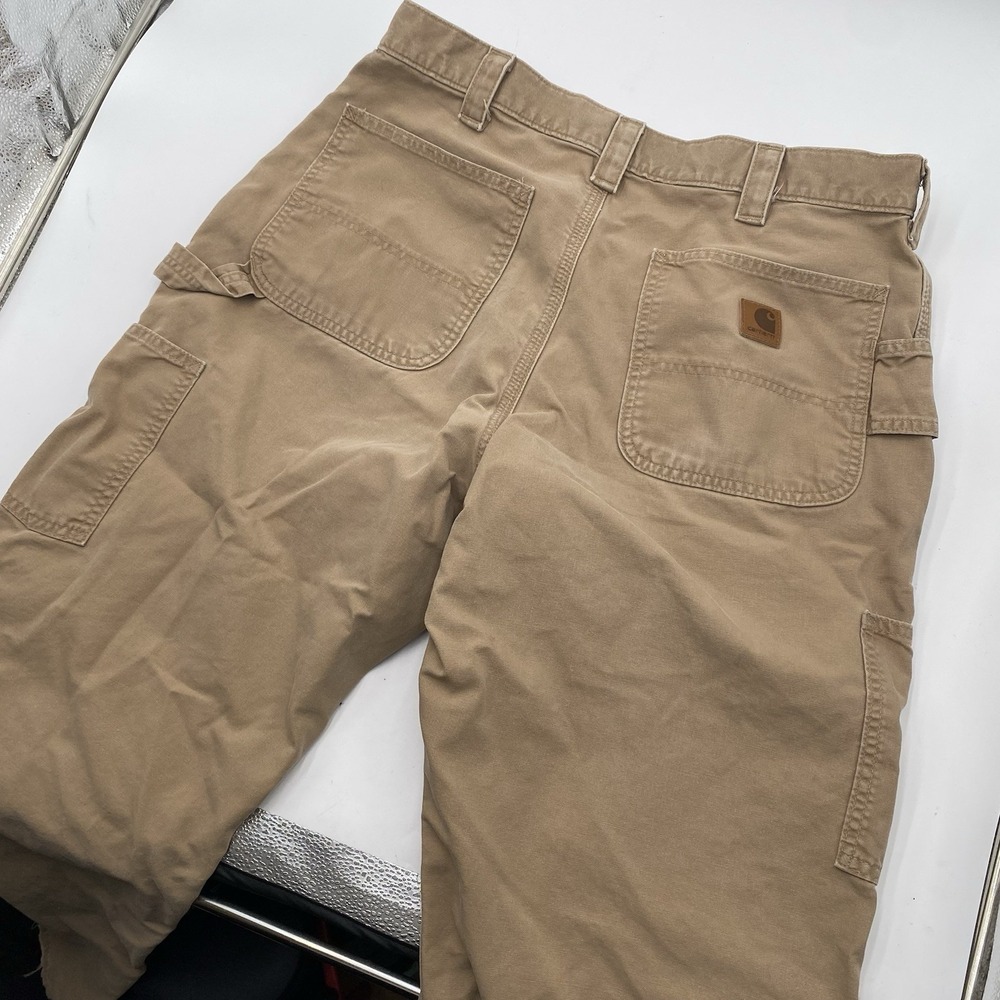 CARHARTT B151 DKH Duck Canvas Loose Original Fit Carpenter Work Pants Mens 36x30 - Picture 12 of 13
